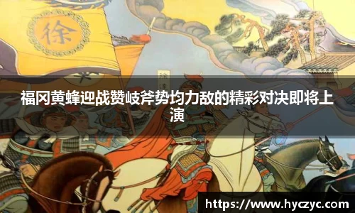 福冈黄蜂迎战赞岐斧势均力敌的精彩对决即将上演